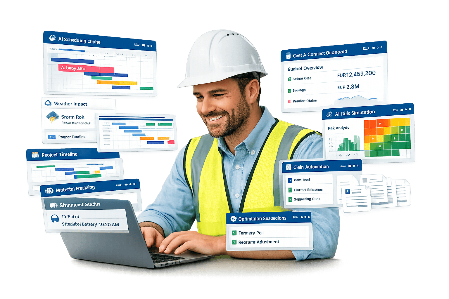 Construction AI engines dashboard